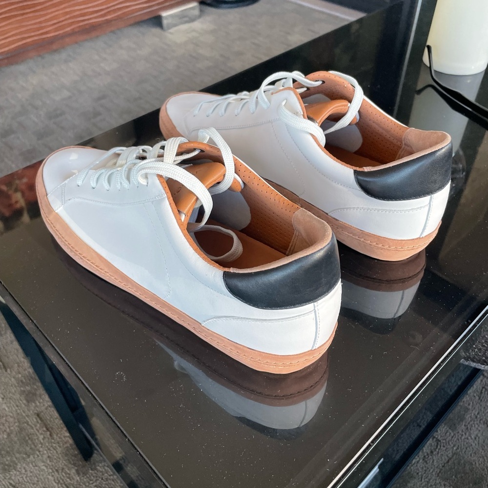 NWOT - Men’s Vince Prescott Tricolor leather low-top sneakers shoes 10.5